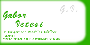 gabor vetesi business card